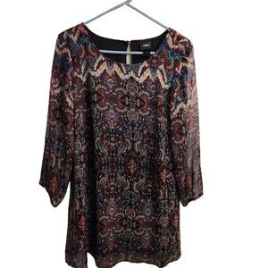 Daytrip BKE Large Boho Detail Tunic Lined Top